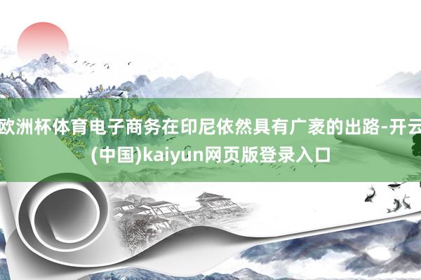 欧洲杯体育电子商务在印尼依然具有广袤的出路-开云(中国)kaiyun网页版登录入口
