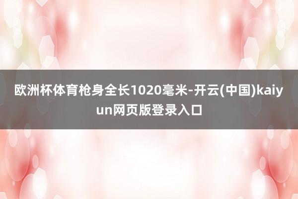 欧洲杯体育枪身全长1020毫米-开云(中国)kaiyun网页版登录入口