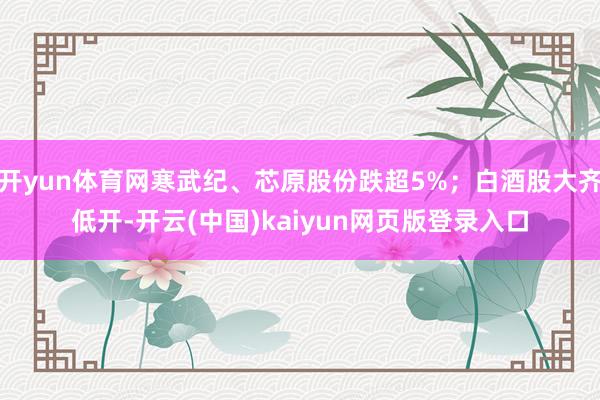 开yun体育网寒武纪、芯原股份跌超5%；白酒股大齐低开-开云(中国)kaiyun网页版登录入口